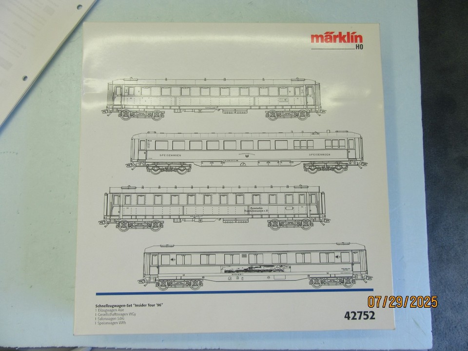 Märklin 42752 Schnellzugwagen Set Insider Tour 96 | Kaufen auf