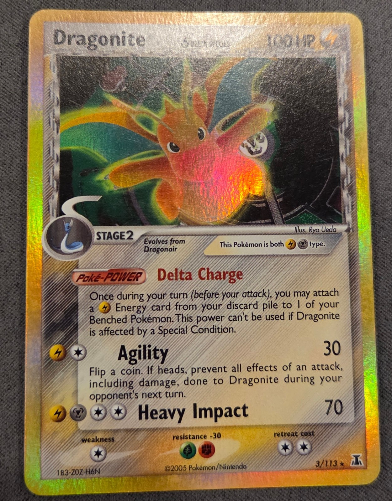 Dragonite (Delta Species) - 3/113 - Pokemon Delta Species Holo Card