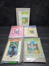 Herrschners Bead Beaded Banner Kit Lot of 4 - Dog Bird Hope And Support Ribbon