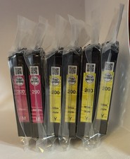 Lot of 2 Genuine Epson 200 Magenta and 4 Epson 200 Yellow Cartridges NEW/SEALED