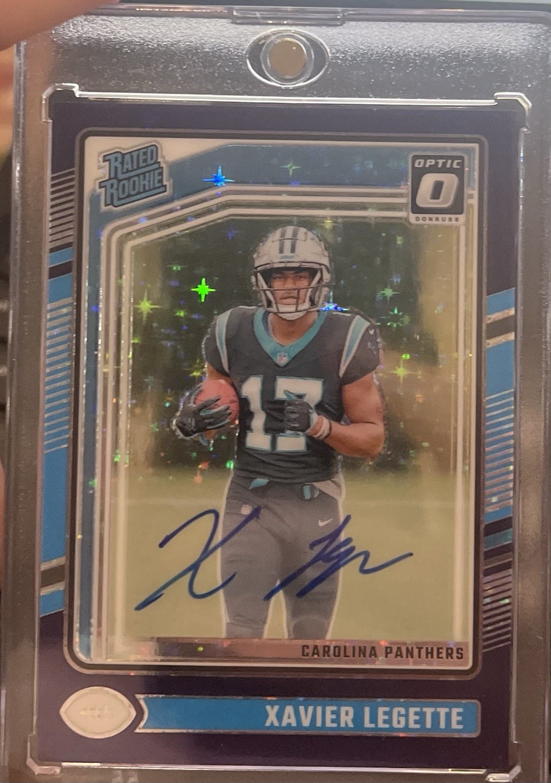 2024 Donruss Optic Rated Rookie Xavier Legette Purple Stars Prizm Auto 1/42 FOP