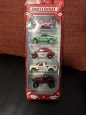 Matchbox 2019 Happy Holidays 5 Pack New/Unopened Cars Toys Holiday Gift