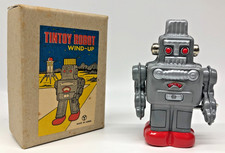  Likely Not Working TINTOY ROBOT wind-up Made in japan GRAY