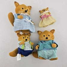 Lil Woodzeez Tippytail Fox Family Of 4 Figures Mom Dad Brother Sister