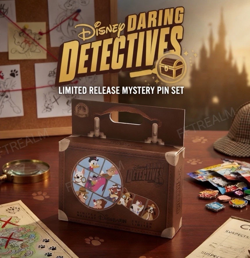 Disney Daring Detectives Mystery Pin Blind Pack Box Only - Pristine Condition