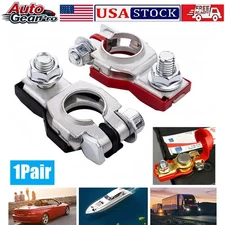 2X Car Battery Terminal Clamp Connectors Positive Negative Release Disconnect US
