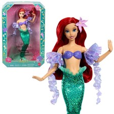Mattel Disney Princess Mermaid Ariel Sparkling Princess Fashion Removable Tail