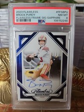 2023 Flawless Brock Purdy 💎Sapphire Frame💎 Signature On-card Auto ✨️/10✨️ 
