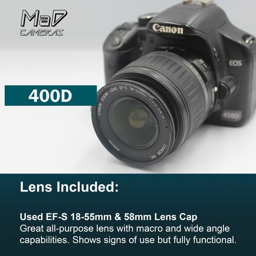 Canon EOS 400D Digital SLR Camera 18-55mm Lens Starter Kit Set Bag & Card Bundle - Picture 4 of 9