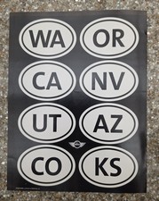Vintage 2002 MINI Cooper State Oval Sticker Sheet Magazine Print Ad Let's Motor