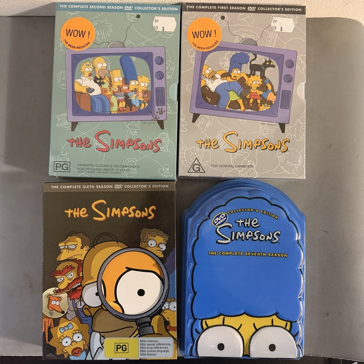 The Simpsons Complete Seasons 1, 2, 6, 7, 9 & 10 DVD Collector's Box Sets