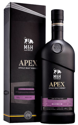 (151,05 /l) M&H APEX Ruby Fortified Red Wine Single Cask Single Malt Whisky 63,8