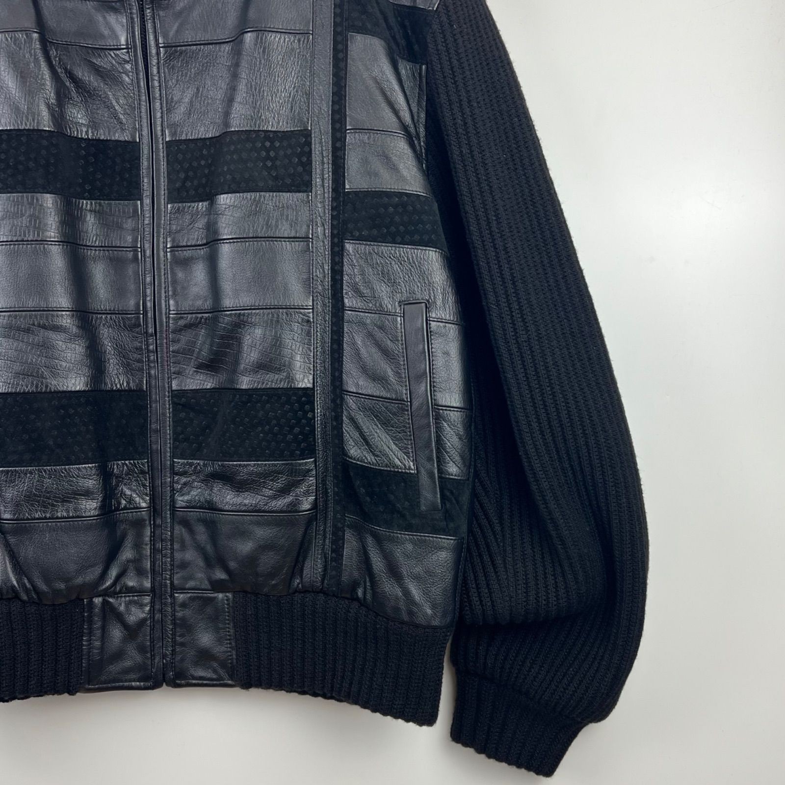 Balmain Paris Leather Patch Wool Jacket Black M 2… - image 4