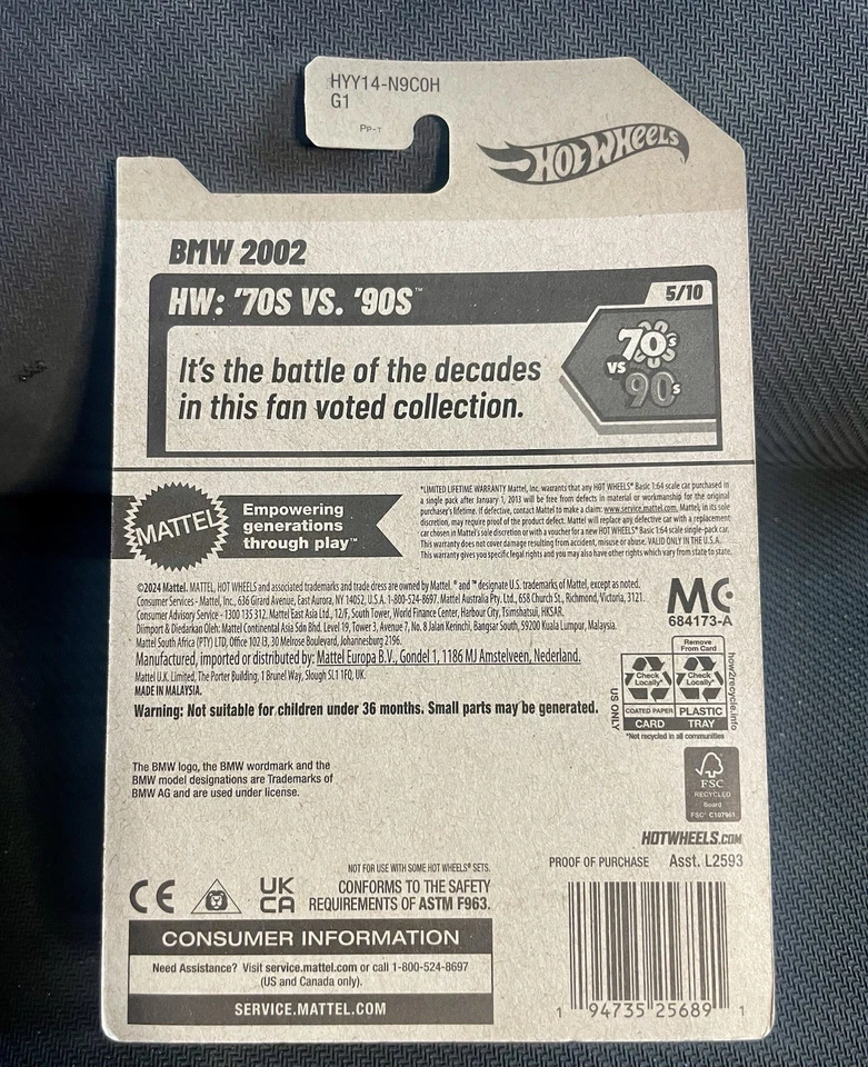 风火轮宝马 2002 Zamac 定制车轮和轮胎真骑手  — 第 4/4 张图片