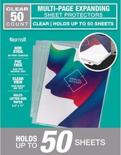 Samsill High Capacity Sheet Protectors, 50 Pack, 8.5x11 Inch 50 Clear