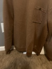 Coleman Sherpa Lined Shirt Long Sleeve Crew Brown Sz Large Chest Pocket