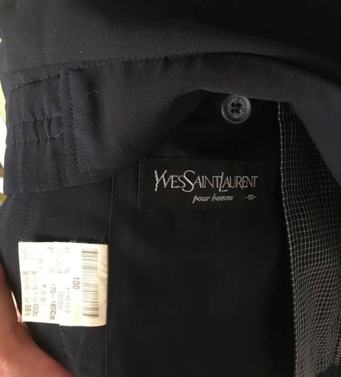 Giacca da lavoro nera Yves Saint Laurent taglia L