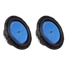Hifonics 2 Pack ELITE 10” Shallow Subwoofer Dual Voice Coil Audio Speaker, 600W
