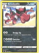 Carta Pokemon Krookodile 109/185 Vivid Voltage quasi nuova