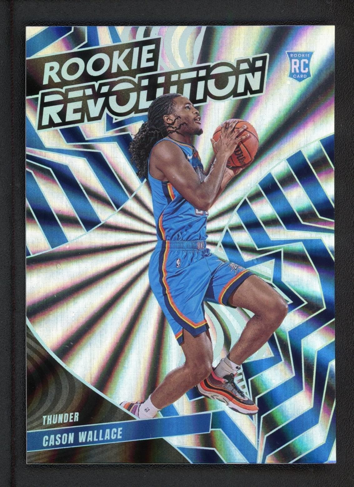 2023-24 CASON WALLACE 45/75 PANINI REVOLUTION SUNBURST ROOKIE RC #12