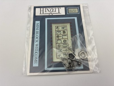 HINZEIT Charmed Welcome Mini Block Counted Cross Stitch Pattern With Charms 9S