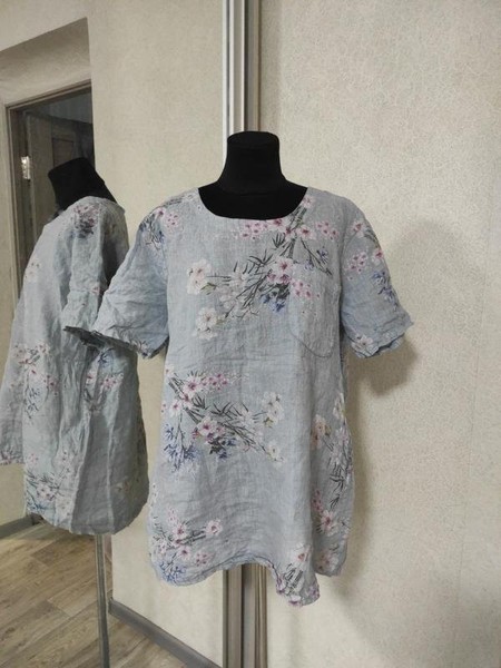 Women Ballin Shirt Multicolor Linen 38 / M / 46