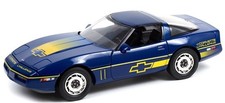 GREENLIGHT,CHEVROLET CORVETTE C4 1988 Challenge Race Car Blue and yellow, 1/1...