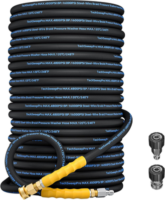 #ad 3 8quot; 4800PSI Pressure Washer Hose 100Ft for Cold and Hot Water Max 248°F with 3 $186.65