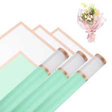 Flower Wrapping Paper, 57cm/22 Inch Light Blue Packaging Paper, Pack of 10