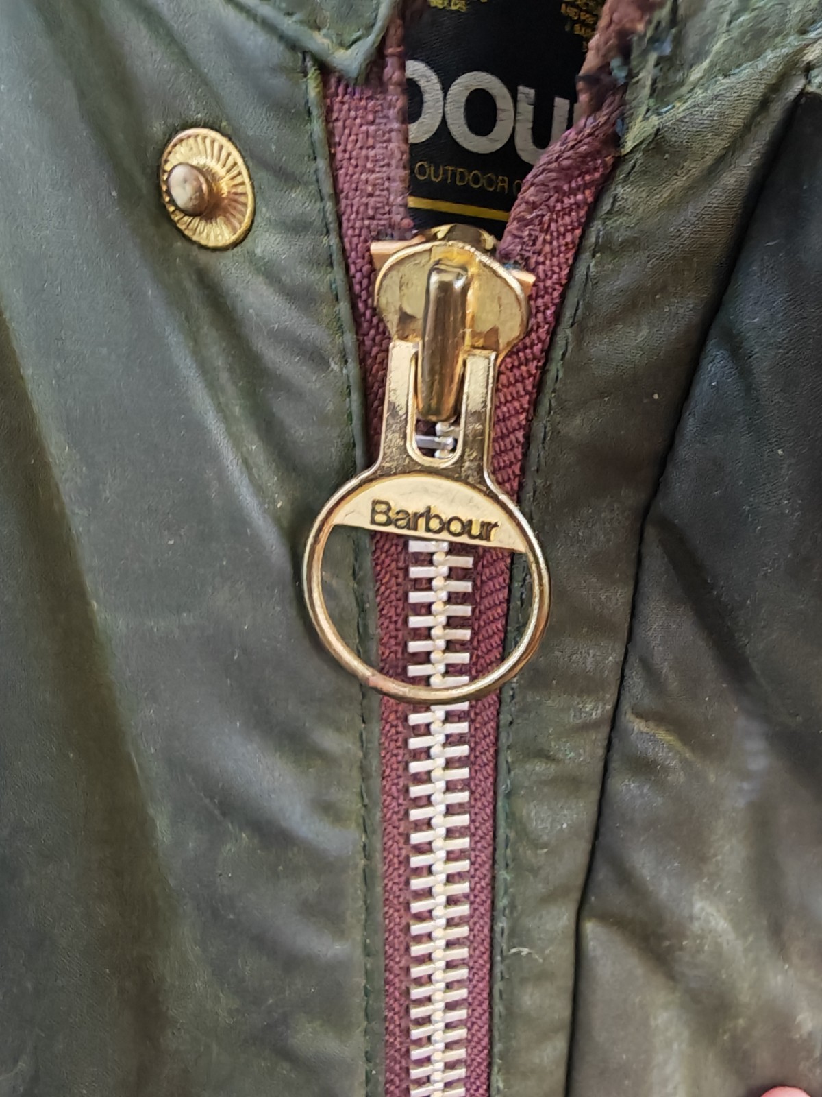 Vintage 1994 Men's Barbour Westmorland Waxed Cotton Gilet Olive Extra Large image 8
