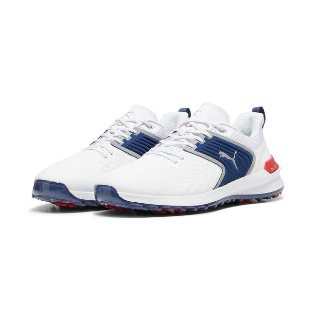 New Puma Golf Ignite Innovate Shoes Puma White/Persian Blue/Strong Red Size 11 thumbnail 5