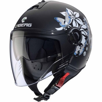 CABERG Jethelm RIVIERA V4 X Mia schwarz matt weiß hellblau ECE 22.06 Gr M 57/58