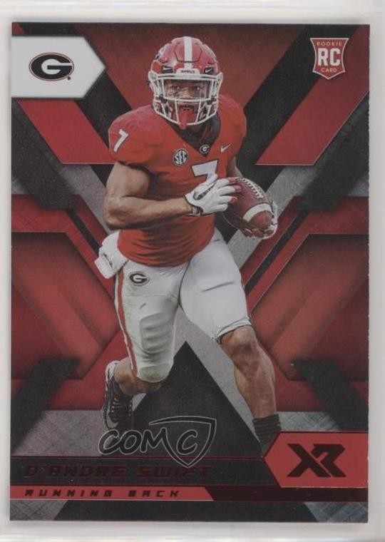 2020 Panini Chronicles Draft Picks Xr Rookies Mirror Red D'Andre Swift #8 RC so7