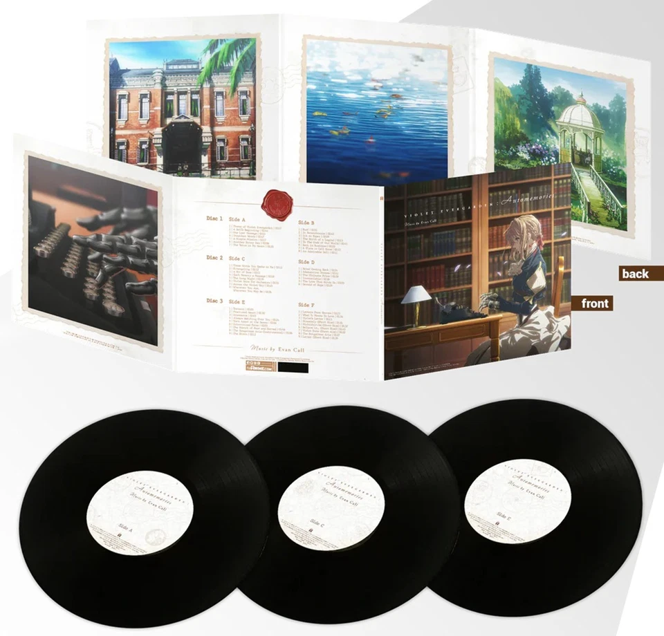 Violet Evergarden (Original Soundtrack) Standard Edition Black Vinyl 3xLP Record - Image 2 of 2