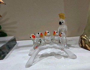 Fabulous Collection (3) Swarovski Crystal Figurines..Parrot.Cockatoo . Lovebirds