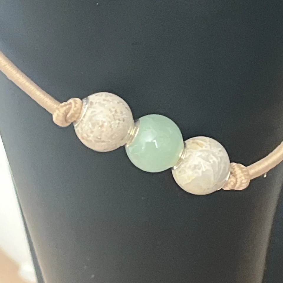 Thomas Sabo Beige Elastic 3 Gem Bracelet New With Bag Foto 3 de 4