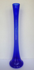 Large Cobalt Blue Glass 23 3/4" High Vase Contemporary D cor