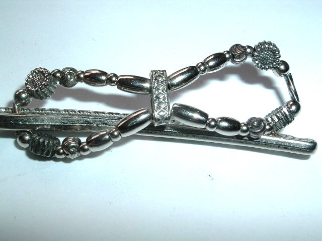 X Small Lilla Rose Silver Floral Hair Clip Nwt