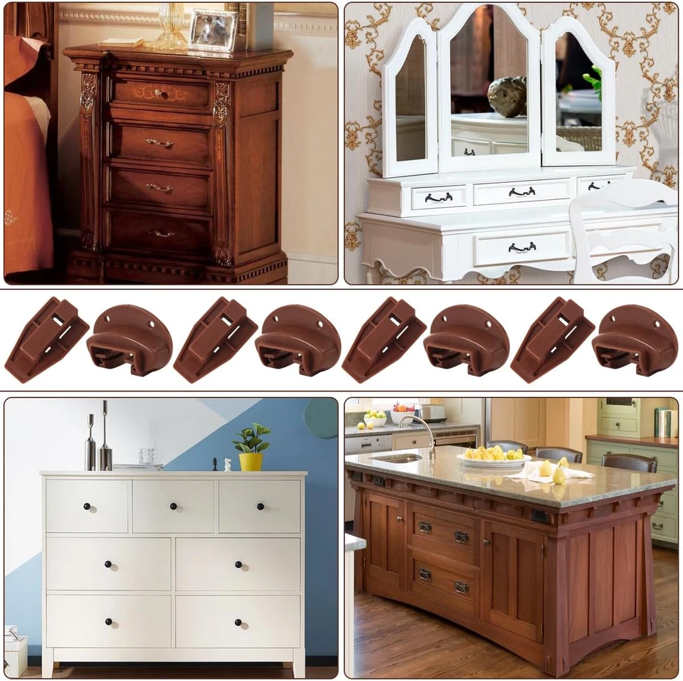 Juego de 8 juegos de guía de cajones para reparación Kenlin Rite-Trak II Vaughan Bassett Legacy Foto 4 de 4