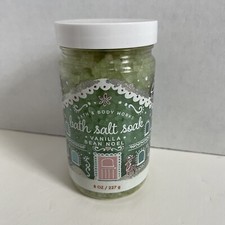 Bath  Body Works Bath Salt Soak Vanilla Bean Noel Green Christmas New