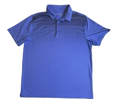 Under Armour Mens Blue XL Heat Gear Loose Short Sleeve Golf Polo Shirt-587