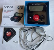 CPR V5000 Call Blocker for Landline Phones- Block Robocalls & Spam Calls LikeNew
