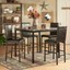 weston home declan 5-piece metal counter height dining set