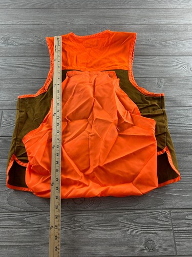 Black Sheep Mens Size Medium Orange Pockets Shotgun Hunting Vest Vintage - Picture 5 of 9