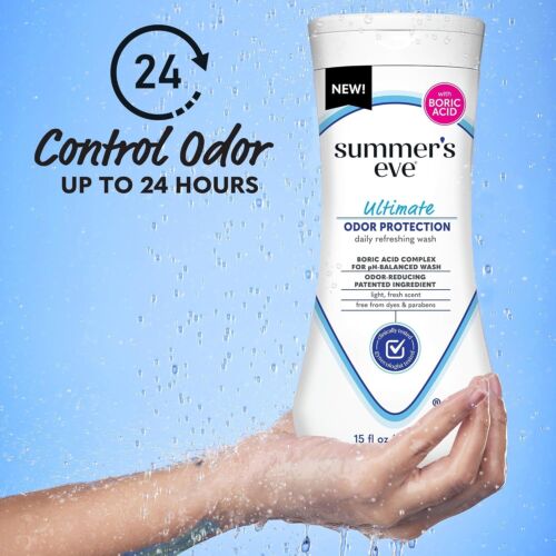 Summer's Eve, Ultimate Odor Control, Feminine Body Wash with Boric Acid, Removes - Picture 2 of 4