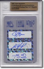 JAY BRUCE * Matt LaPorta * Travis Snider Autograph Rookie Auto Plate 1/1