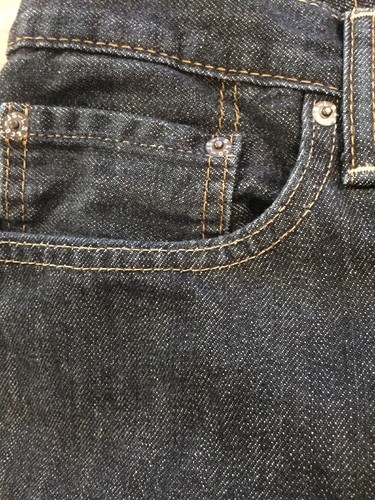 Jean de mezclilla oscura Levi's 514 algodón pierna recta talla 32x30 ¡Como nuevo! - Imagen 7 de 12