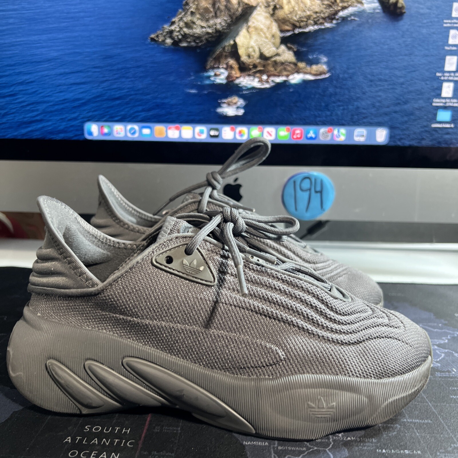 SAOLA Scarpe da corsa Adidas AdiFOM SLTN J bambino taglia 5 FZ5636 grigio carbonio sneakers