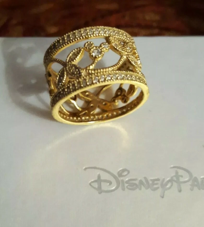 NEW Disney Parks Rebecca Hook Mickey Victorian Scroll Ring HTF