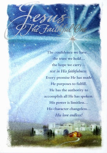Religious CHRISTMAS Card, Jesus The Faithful One by Paper Magic Group ...